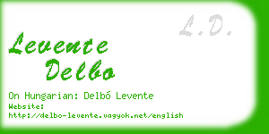 levente delbo business card